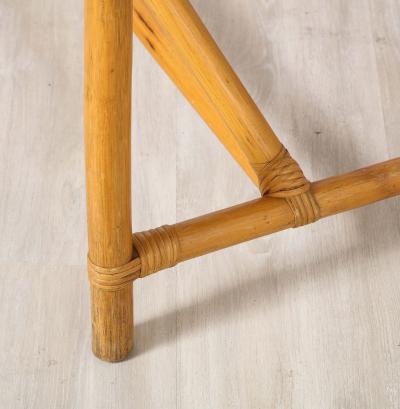 Set of Four Italian Bamboo and Wood Dining Chairs