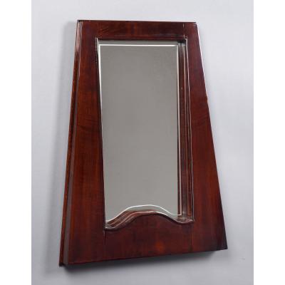 Set of Four Italian Stained Fruitwood Trapezoidal Mirrors