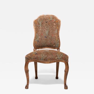 Set of Four Louis XV Style Upholstered Dining Chairs