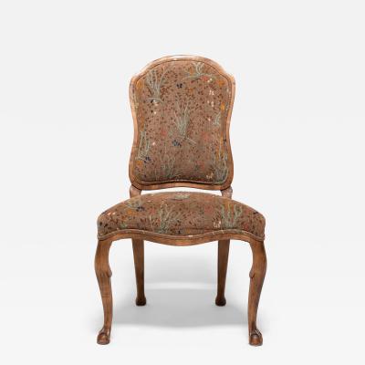 Set of Four Louis XV Style Upholstered Dining Chairs