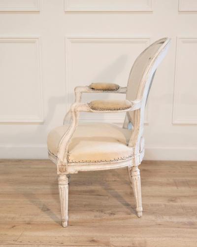 Set of Four Louis XVI Painted Armchairs France circa 1770 1780