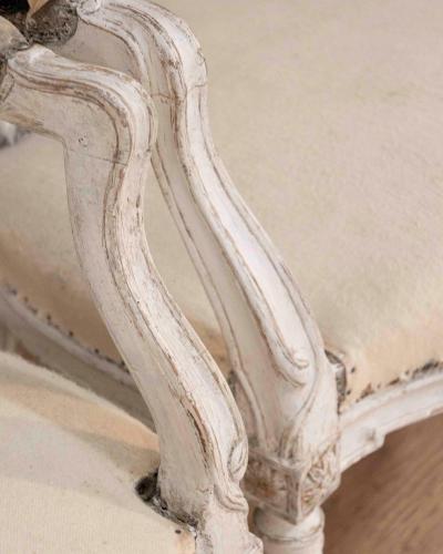 Set of Four Louis XVI Painted Armchairs France circa 1770 1780