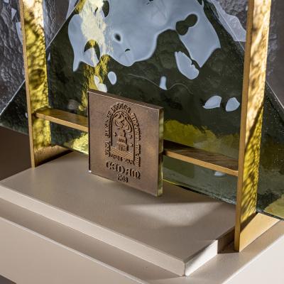 Set of Four Murano Wall Lights by Leucos Italy 1970s