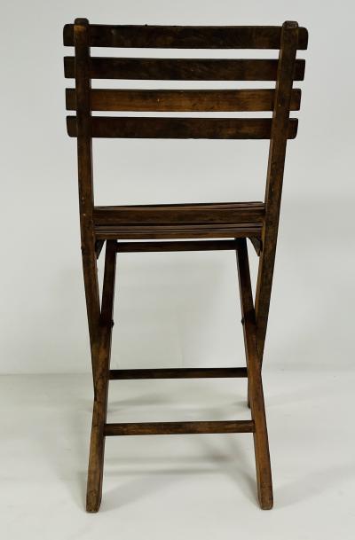 Set of Four Oak Folding Chairs