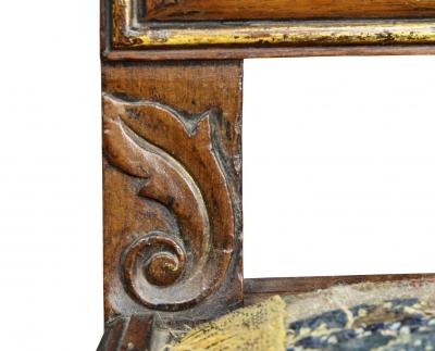 Set of Four Queen Anne Walnut and Parcel Gilt Side Chairs