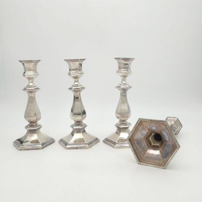 Set of Four Reed Barton Silver Plated Candlesticks U S A circa 1900