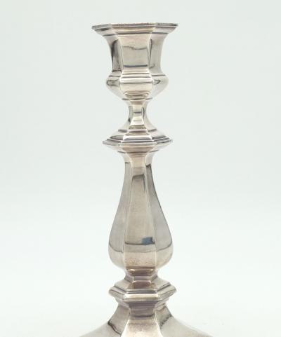 Set of Four Reed Barton Silver Plated Candlesticks U S A circa 1900