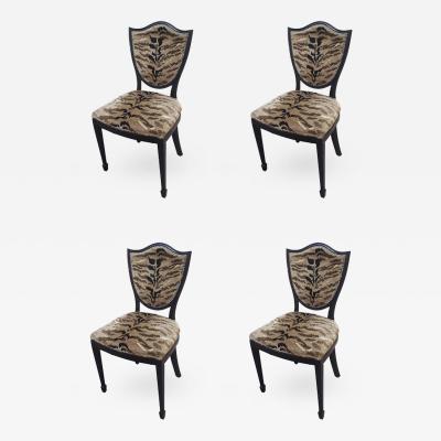 Upholstered shield best sale back chairs