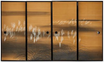 Set of Four Sliding Doors Fusuma Wild Grasses