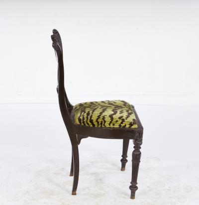 Set of Four Solid Ebony Chairs