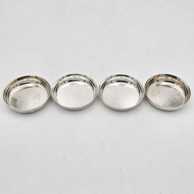 Set of Four Sterling Silver Coasters Shreve Co U S A circa 1950