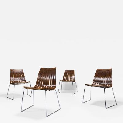 Set of Four T nnestav Dining Chairs by Kjell Richardsen for Tynes M belfabrikk