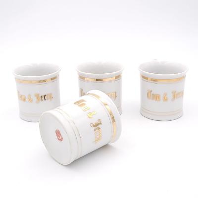 Set of Four Vintage Coffee Mugs with Gilding Japan circa 1900