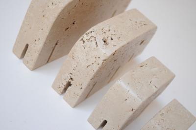 Set of Four Vintage Italian Travertine Elephant Sculptures by Fratelli Mannelli