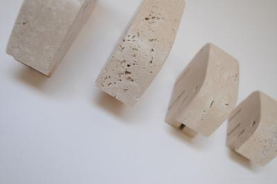 Set of Four Vintage Italian Travertine Elephant Sculptures by Fratelli Mannelli