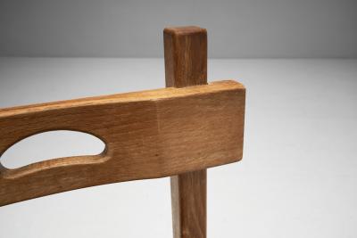 Set of Four Wood and Woven Rush Dining Chairs Europe ca 1950s