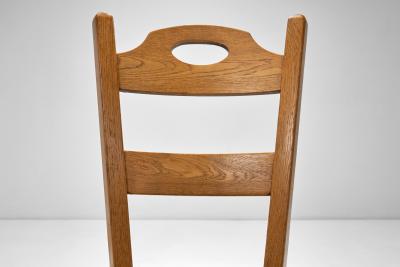 Set of Four Wooden Brutalist Dining Chairs Europe 20th Century