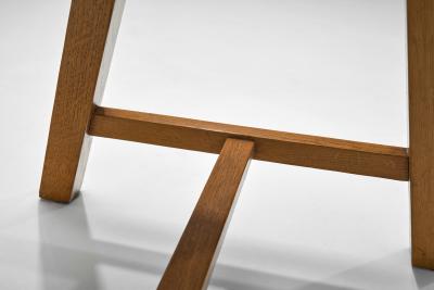 Set of Four Wooden Brutalist Dining Chairs Europe 20th Century