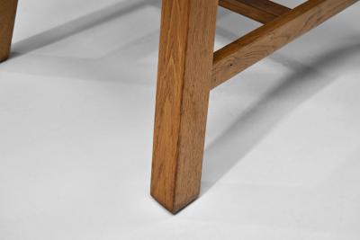 Set of Four Wooden Brutalist Dining Chairs Europe 20th Century