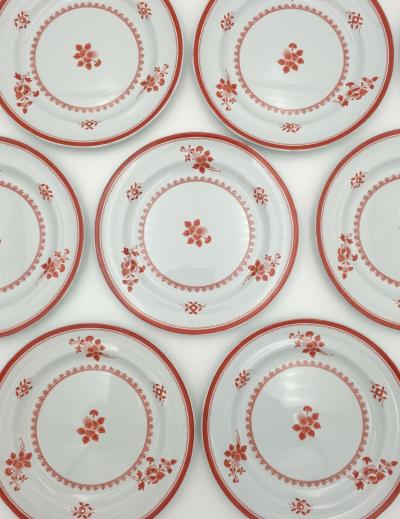 Set of Fourteen Spode Gloucester Dessert Plates England circa 1920