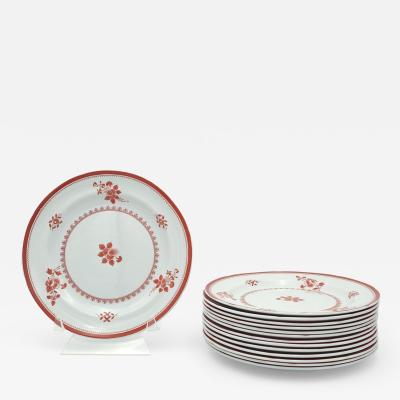 Set of Fourteen Spode Gloucester Dessert Plates England circa 1920