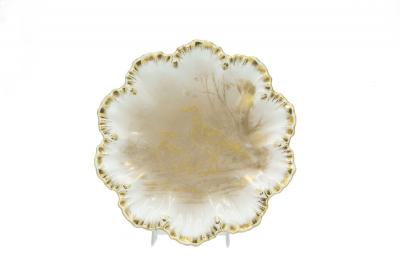 Set of French Victorian Limoges Porcelain Plates