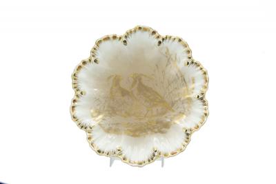 Set of French Victorian Limoges Porcelain Plates