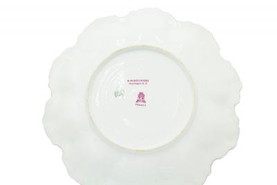 Set of French Victorian Limoges Porcelain Plates
