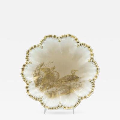 Set of French Victorian Limoges Porcelain Plates