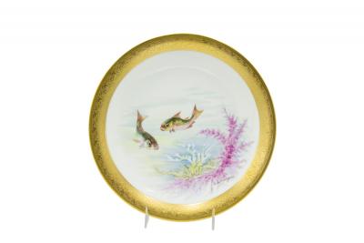 Set of French Victorian Porcelain Dinner Plates