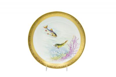 Set of French Victorian Porcelain Dinner Plates