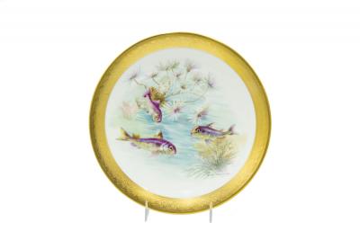 Set of French Victorian Porcelain Dinner Plates