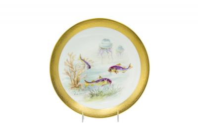 Set of French Victorian Porcelain Dinner Plates