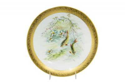 Set of French Victorian Porcelain Dinner Plates