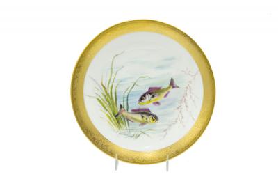Set of French Victorian Porcelain Dinner Plates