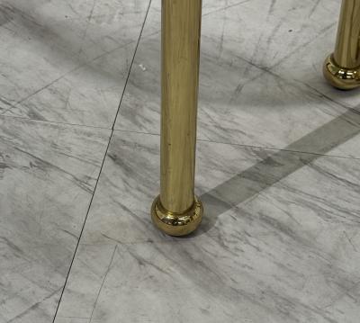 Set of Italian Brass and Smoked Glass Modular Side Tables 1970s