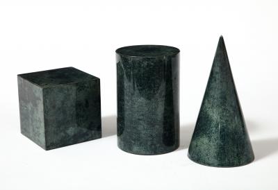 Set of Lacquered Vellum Drawing Forms Desk Accessories Italy 20th C 