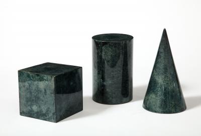 Set of Lacquered Vellum Drawing Forms Desk Accessories Italy 20th C 