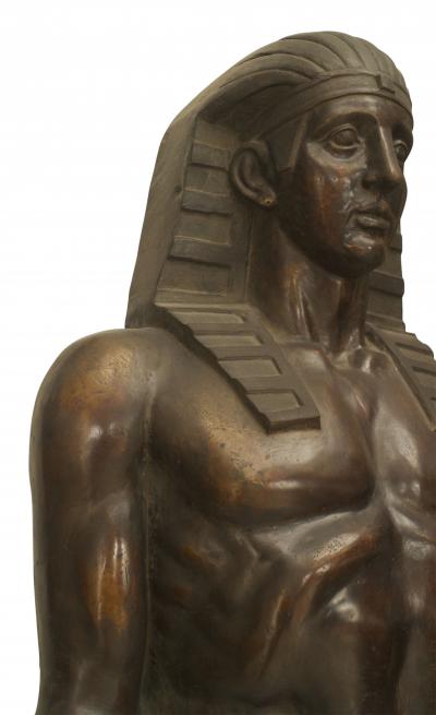 Set of Monumental Bronze Egyptian Figures