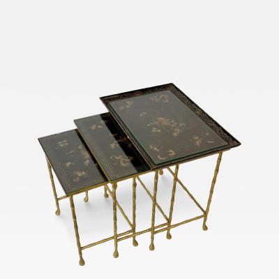 Set of Nesting Tables From Maison Jansen France 1960s