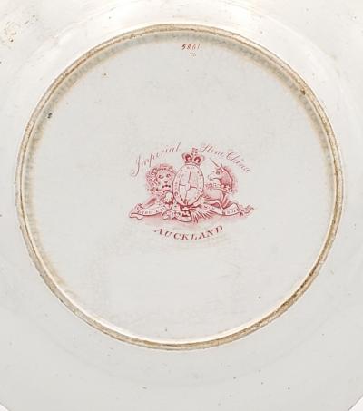 Set of Nine Auckland Pattern Ironstone Dinner Plates England circa 1835
