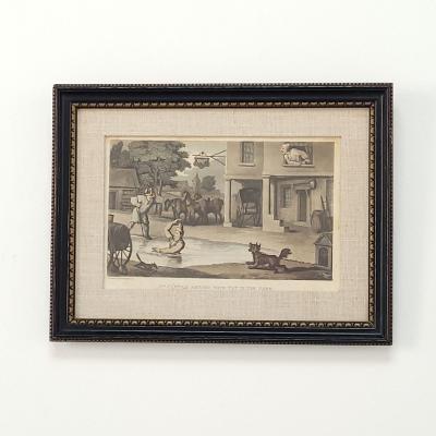 Set of Nine Engravings of The Tours of Doctor Syntax England circa 1800