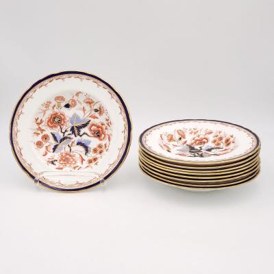 Set of Nine Royal Crown Derby Soup Bowls circa 1980