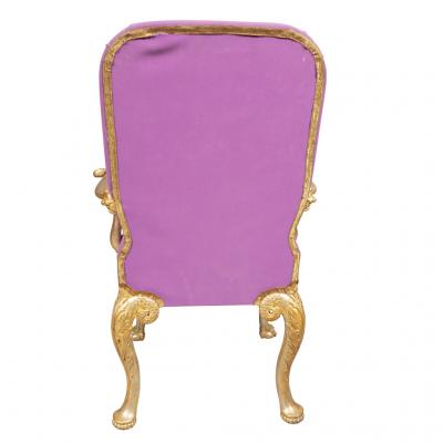 Set of Seven George I Style Giltwood Dining Chairs
