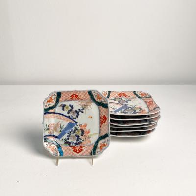 Set of Seven Imari Plates Japan circa 1880