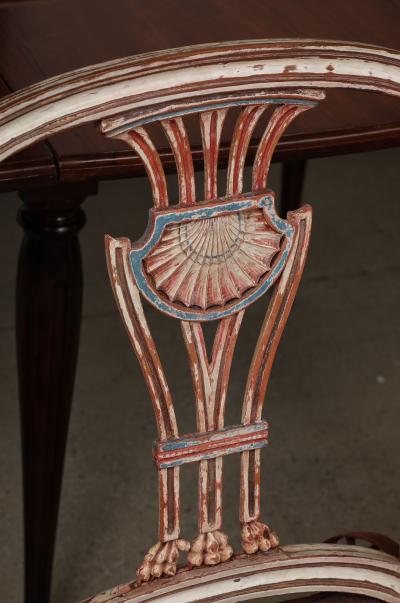 Set of Six 19th c Gustavian Dining Chairs