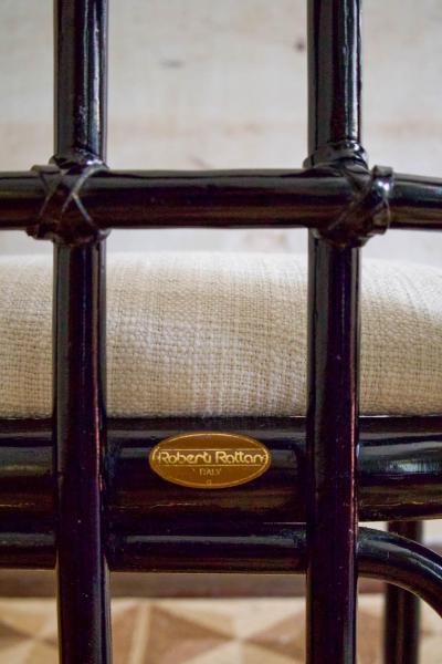 Set of Six Bamboo Chairs 1980s