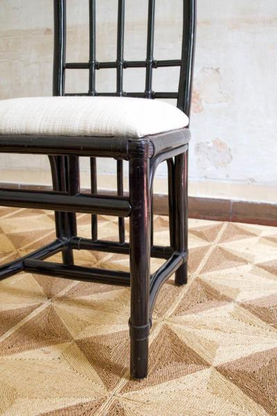 Set of Six Bamboo Chairs 1980s