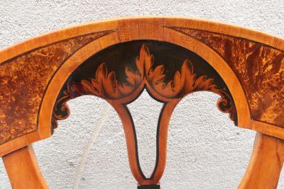 Set of Six Biedermeier Side Chairs Franconia South Germany Circa 1820