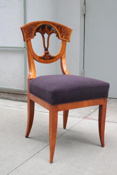 Set of Six Biedermeier Side Chairs Franconia South Germany Circa 1820